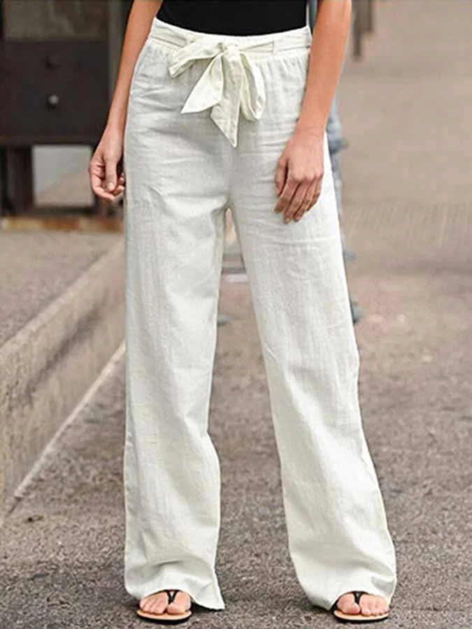 Wide-Leg Relaxed Trousers with an Elasticated Waist