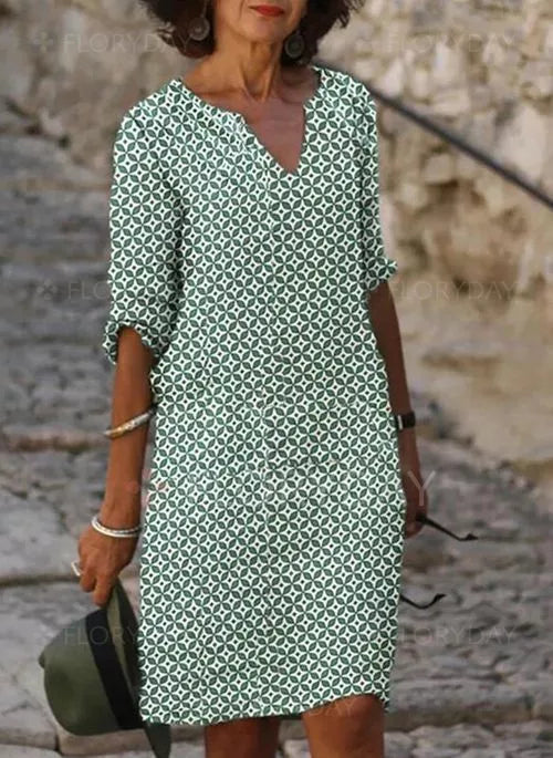 Lightweight Summer Dress with a Loose, Fluid Silhouette