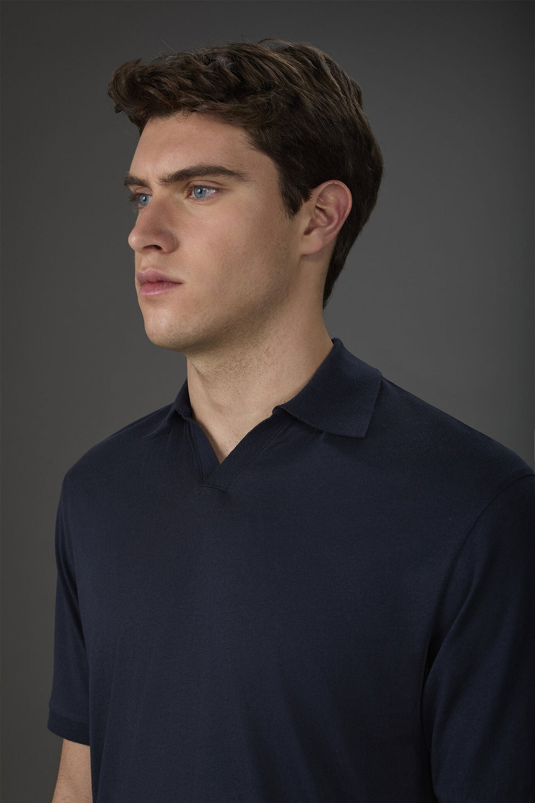 Organic Cotton Derby Collar Polo Shirt for Men — gallery