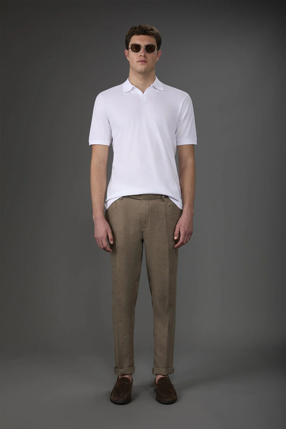Organic Cotton Derby Collar Polo Shirt for Men — gallery