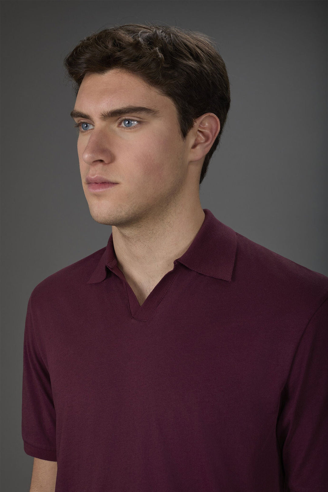 Organic Cotton Derby Collar Polo Shirt for Men — gallery