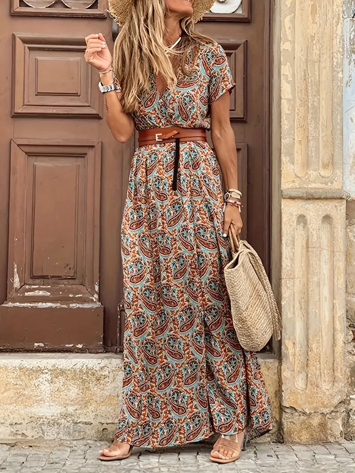 Bohemian Printed Maxi Dress - Long Length