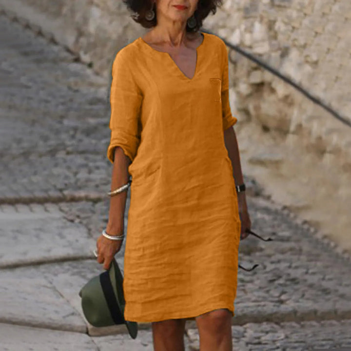 Lightweight Elegance Midi Dress for Summer Occasions