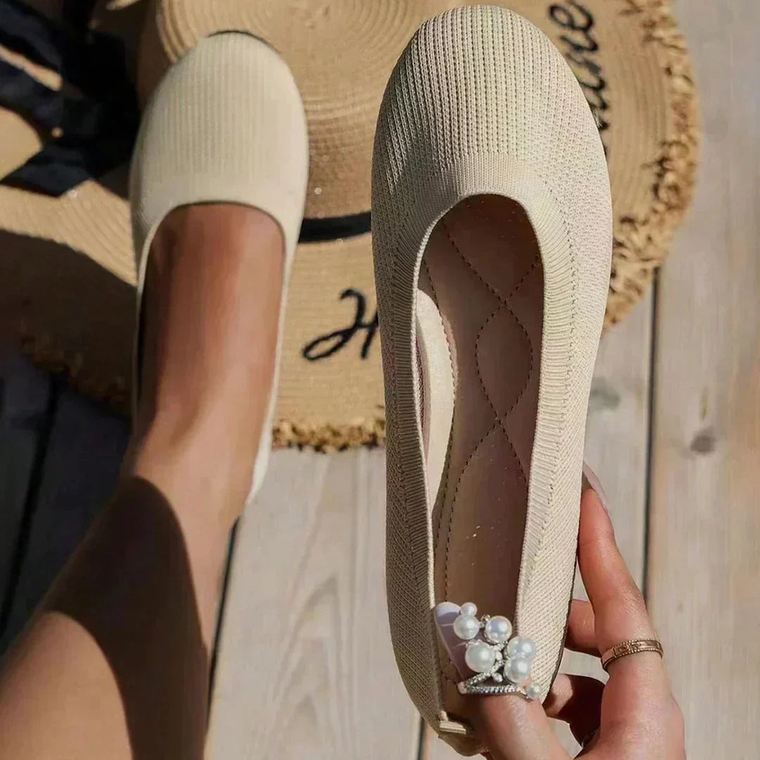 Romina Flat Ballet Shoes with Breathable Mesh Upper