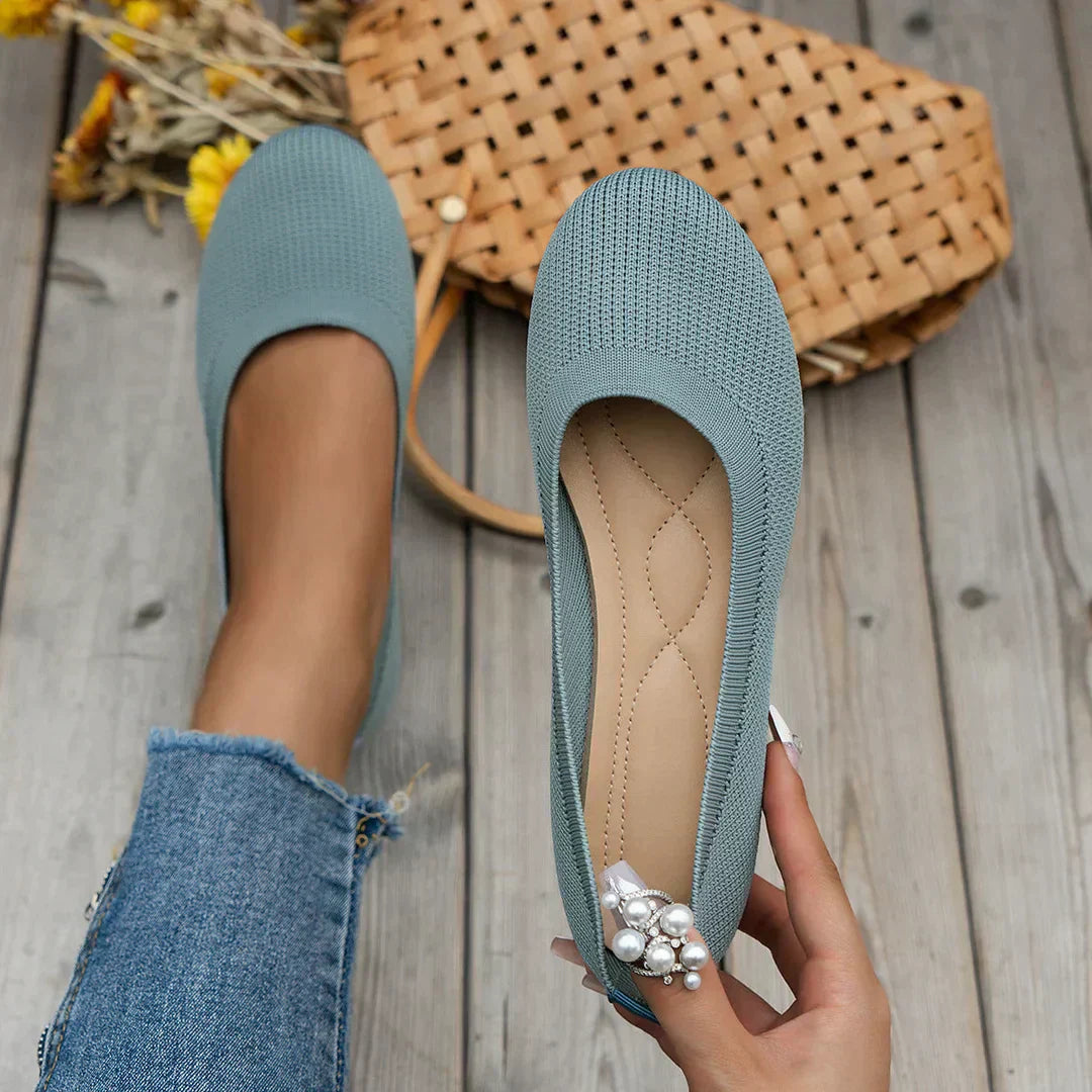 Romina Flat Ballet Shoes with Breathable Mesh Upper