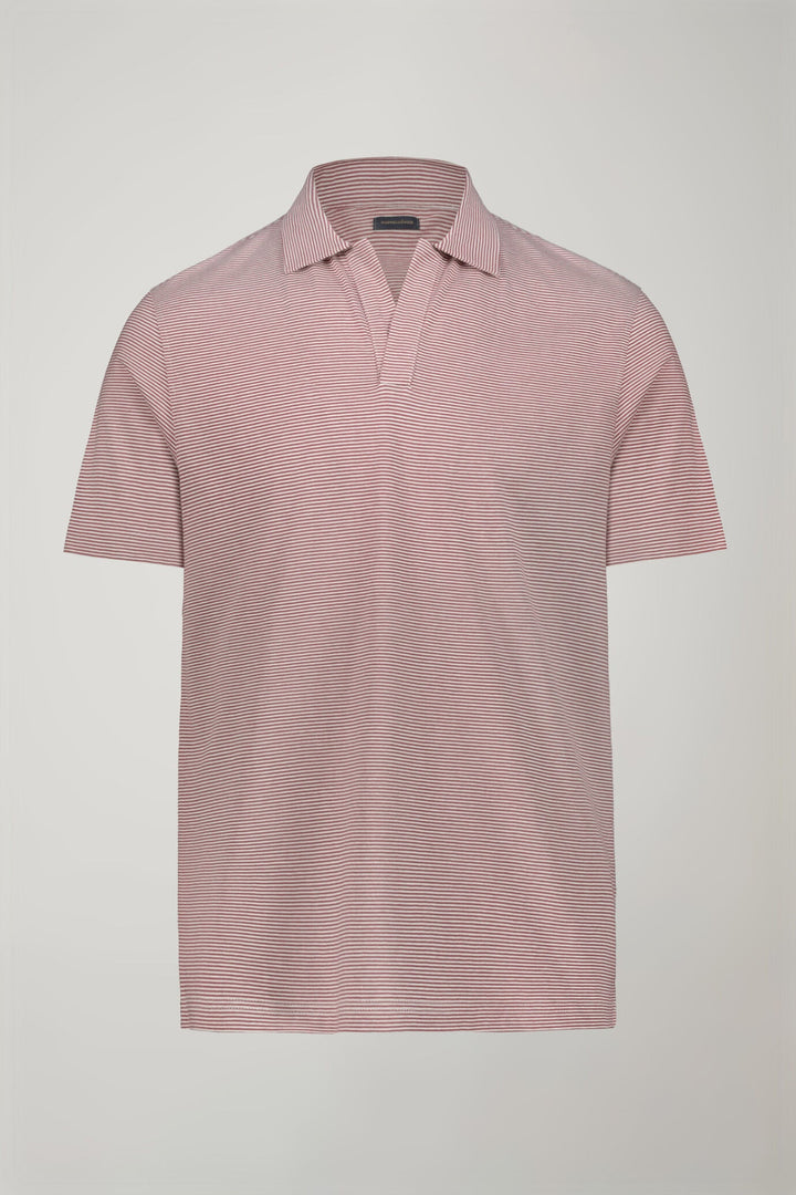 Thin Stripe Derby Collar Polo Shirt for Men — gallery