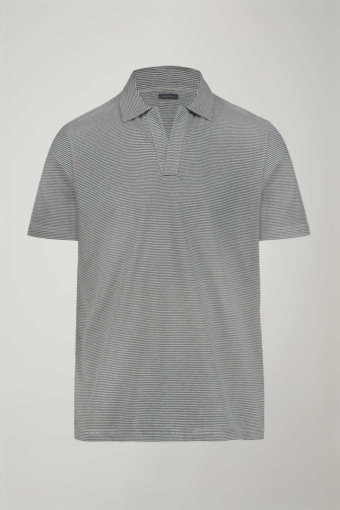 Thin Stripe Derby Collar Polo Shirt for Men — gallery