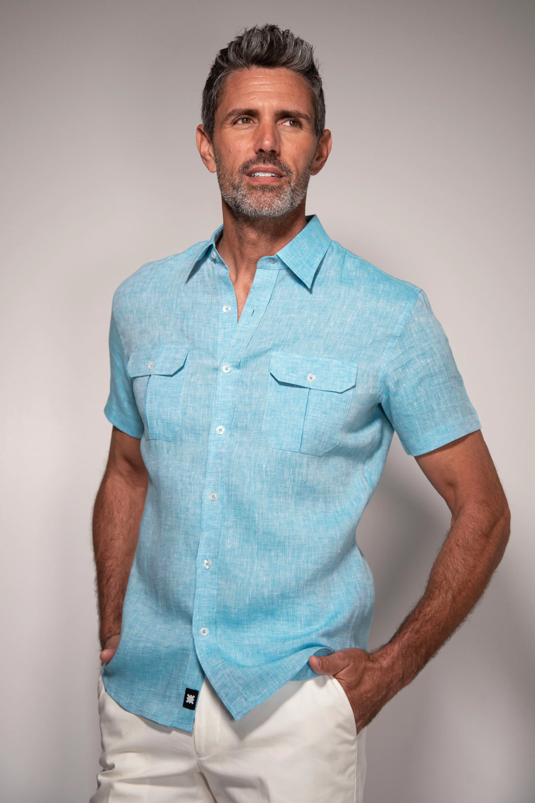 Two Pocket Short Sleeve Shirt for Men - gallery