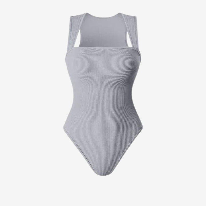 Square-Neck Bodysuit Top for a Polished, Clean Line