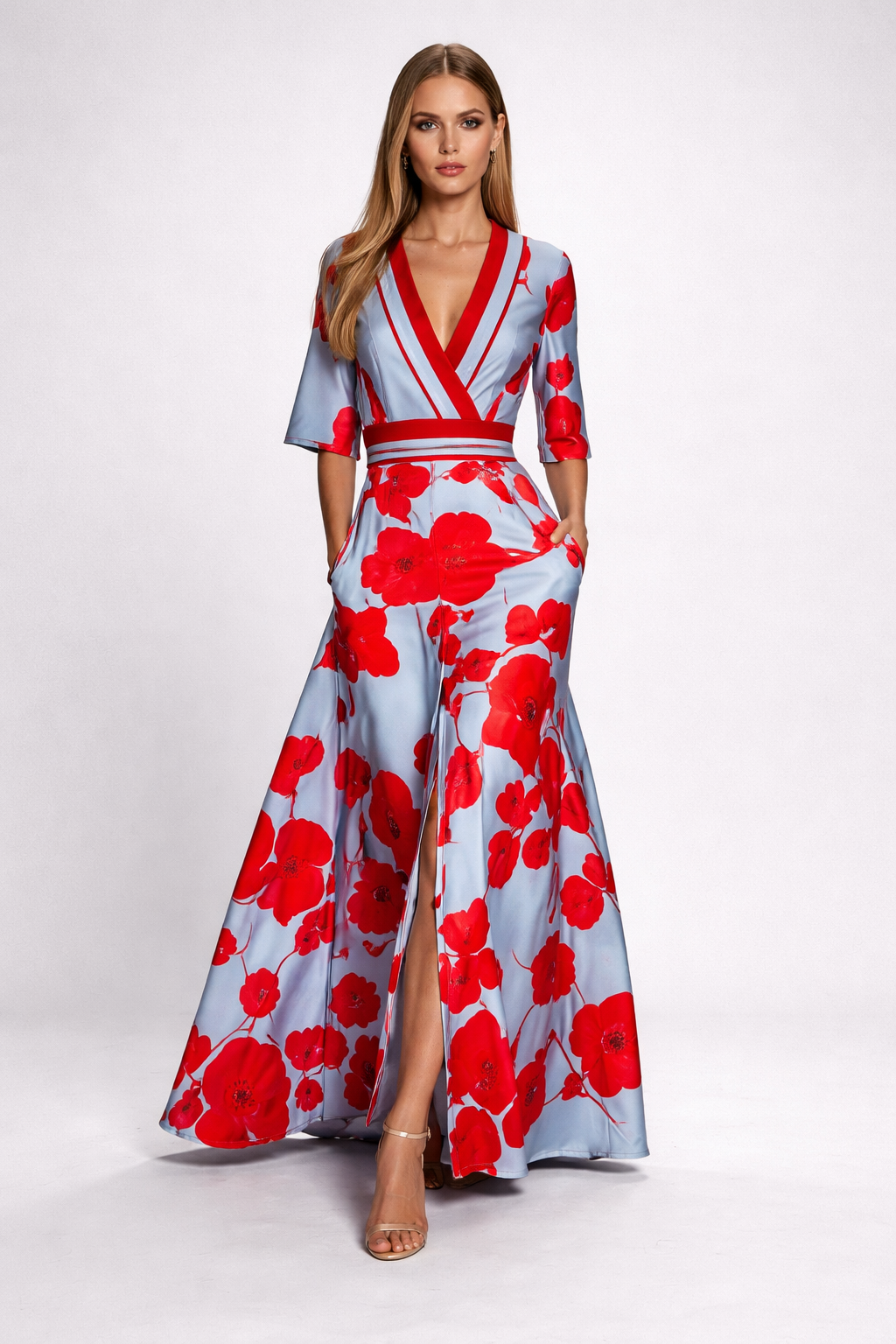 Elara Bohemian V-Neck Long Dress for Women