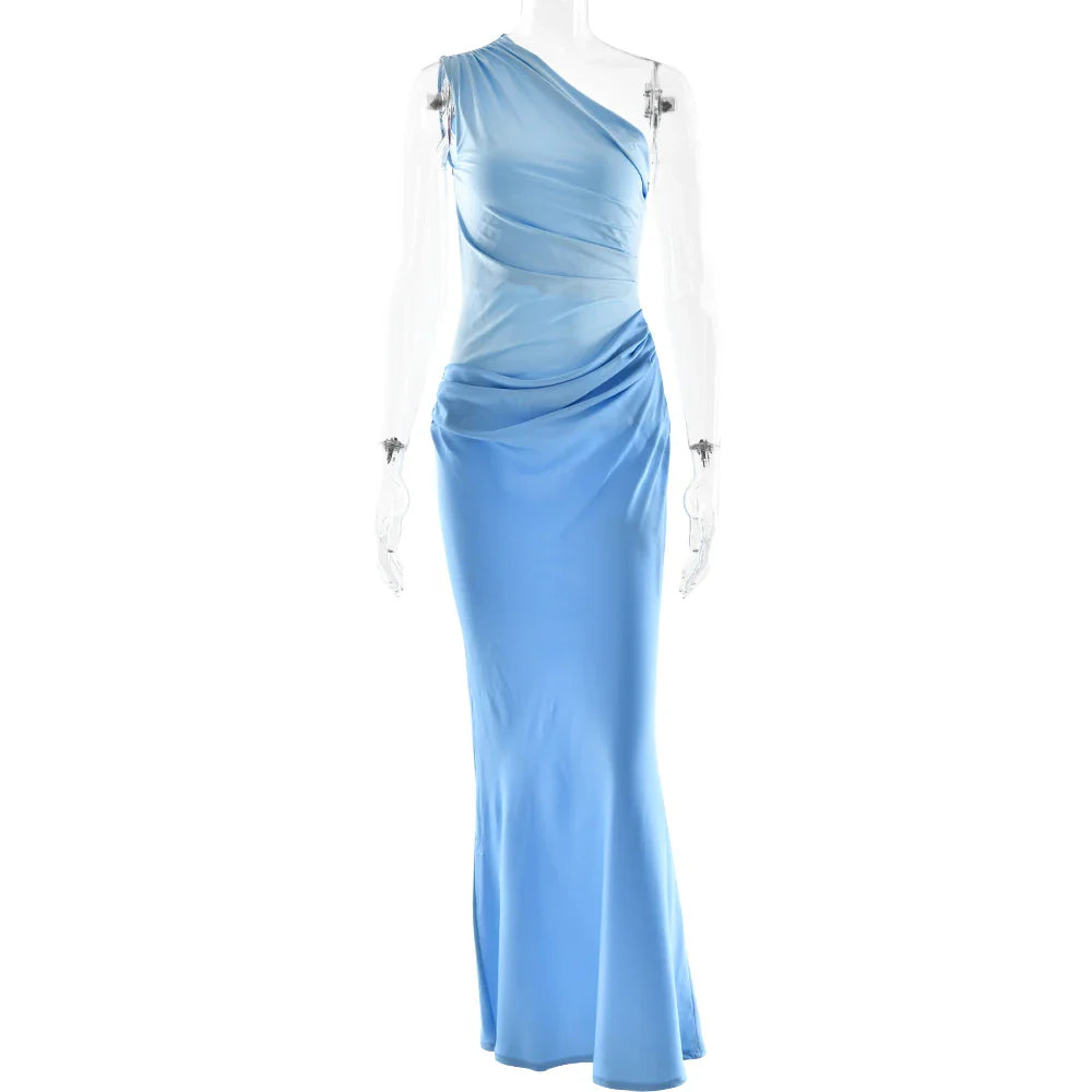 Julissia Satin One Shoulder Dress for Women - gallery