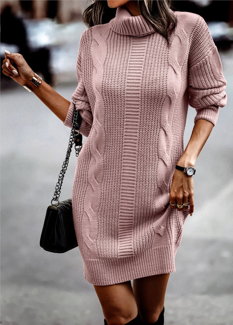 Women's Ribbed Knit Sweater Dress