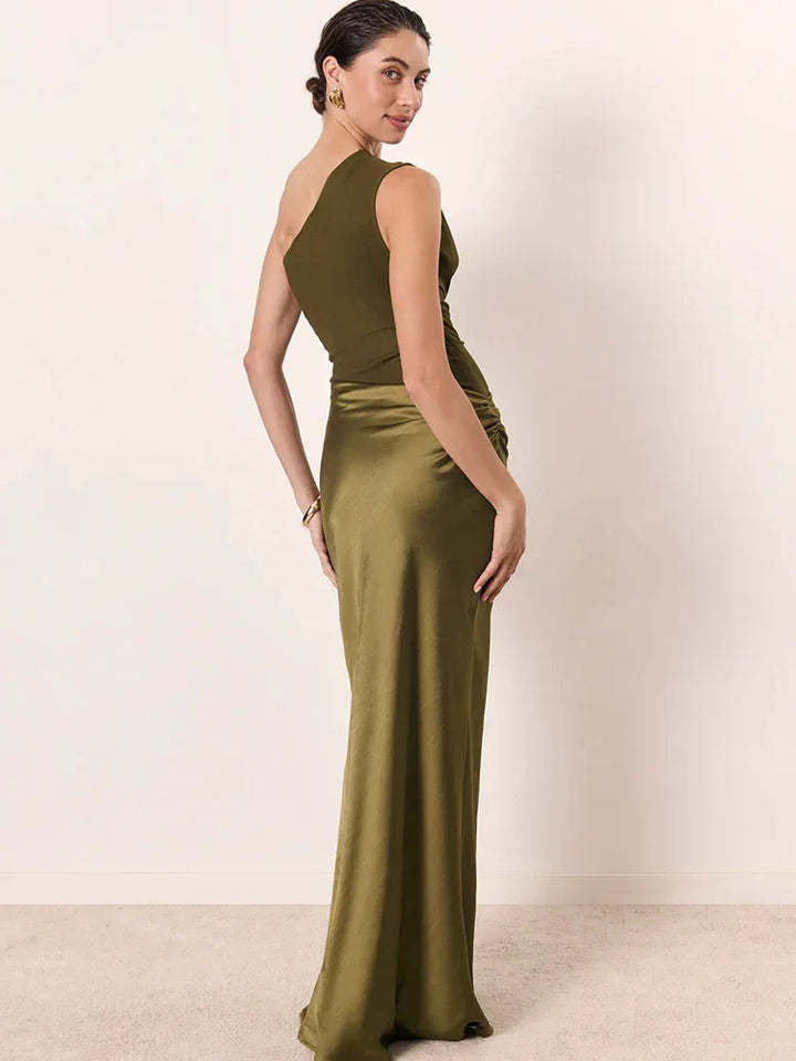 Julissia Satin One Shoulder Dress for Women - gallery