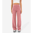 Flexible High-Waisted Stretch Trousers