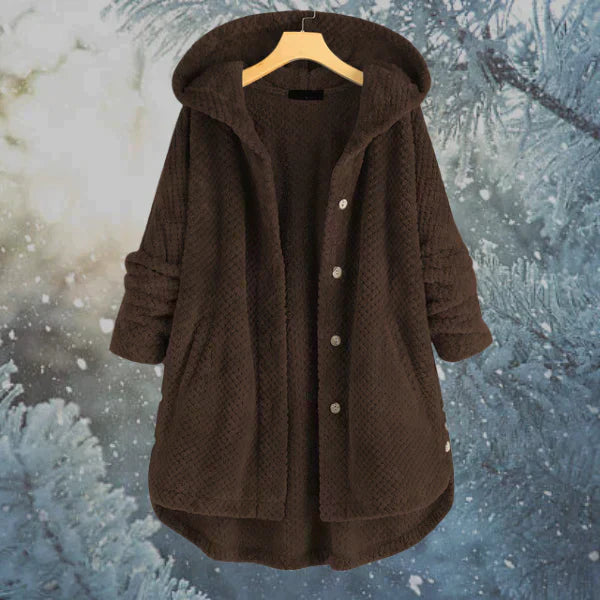 Hooded Fleece Jacket with Fitted Hood for Women