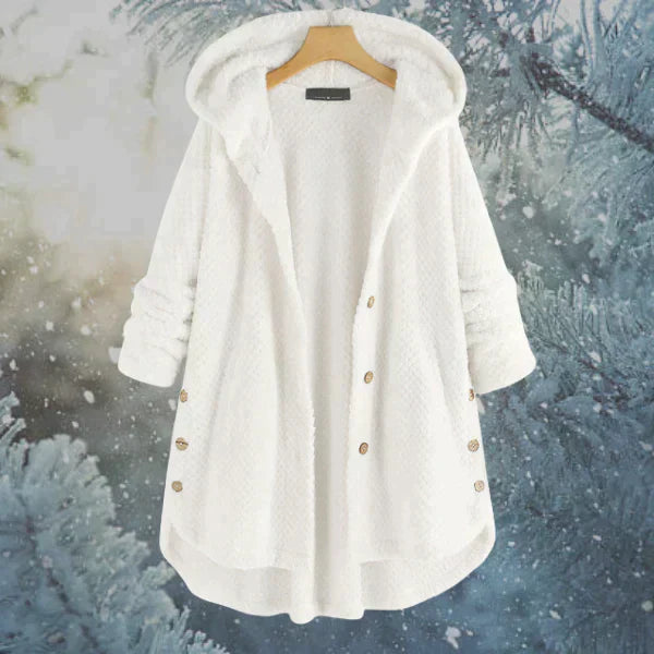 Hooded Fleece Jacket with Fitted Hood for Women