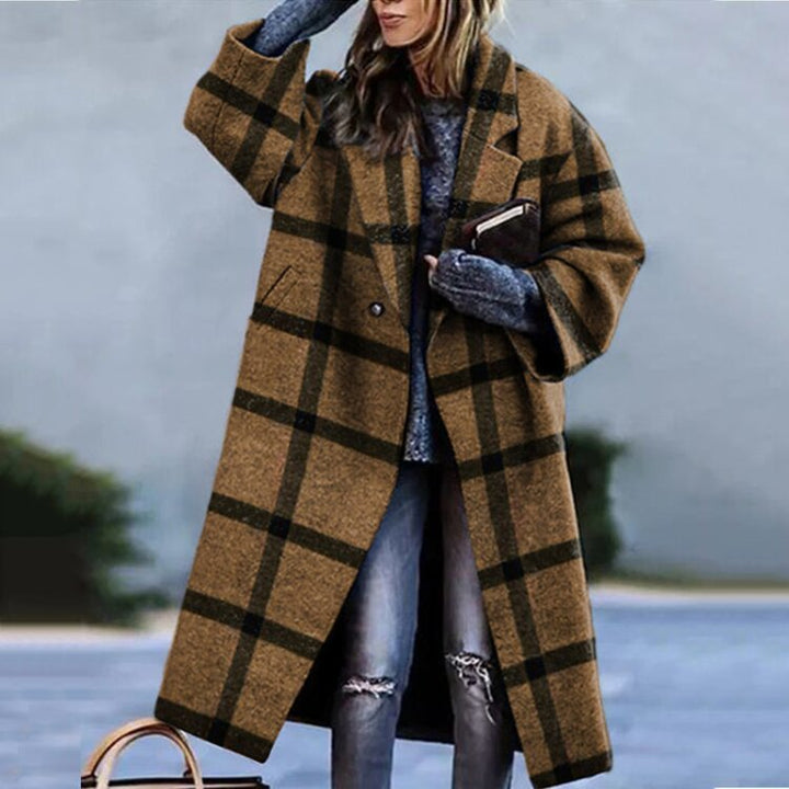 Structured Lapel Coat in a Heavy Wool Blend Fabric
