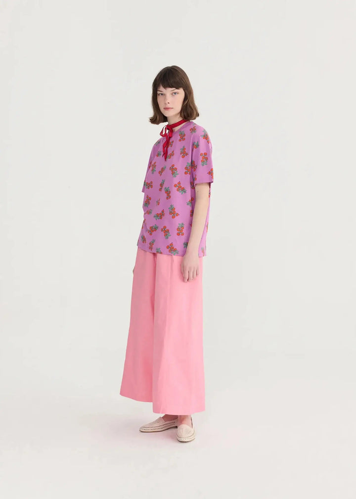 Tomatoes Print Fitted TShirt Top for Women - gallery