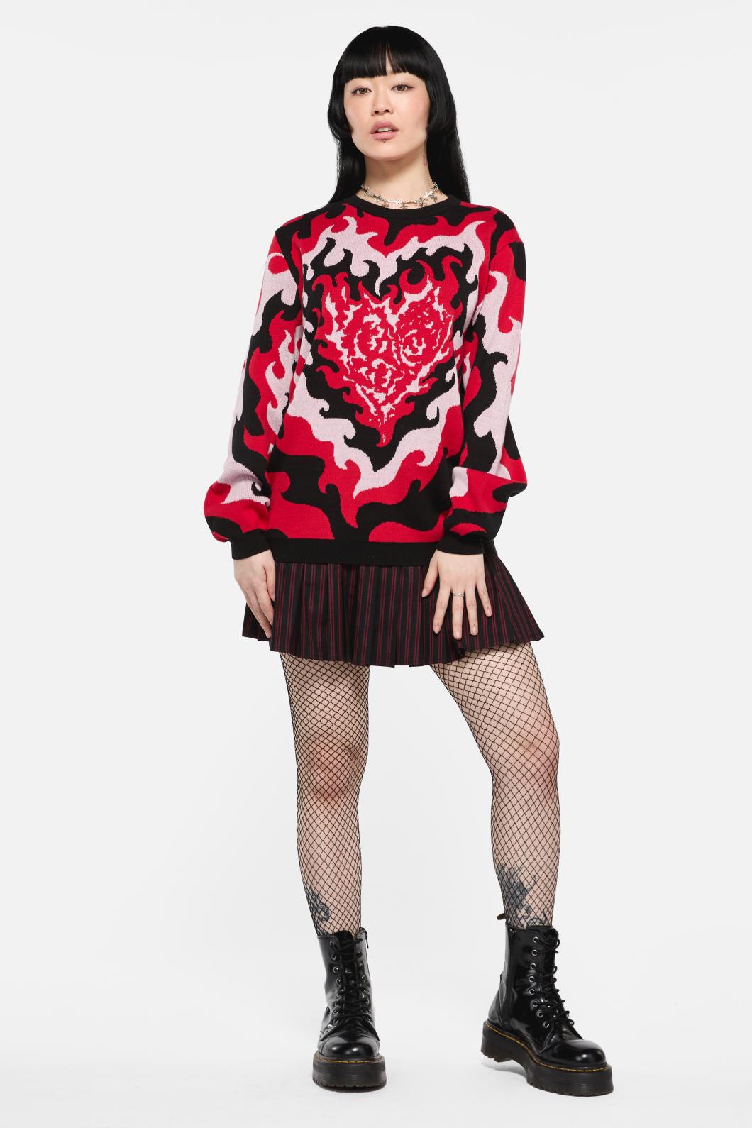 Heartbreak Knit Sweater Knit Top for Women - gallery