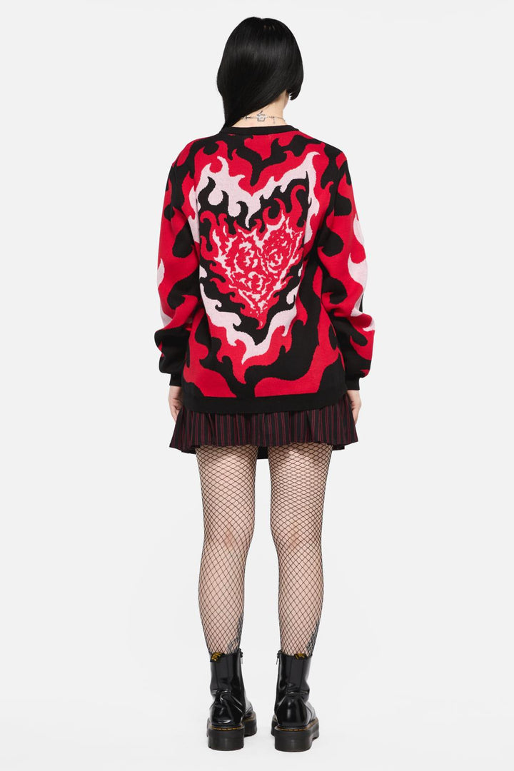 Heartbreak Knit Sweater Knit Top for Women - gallery
