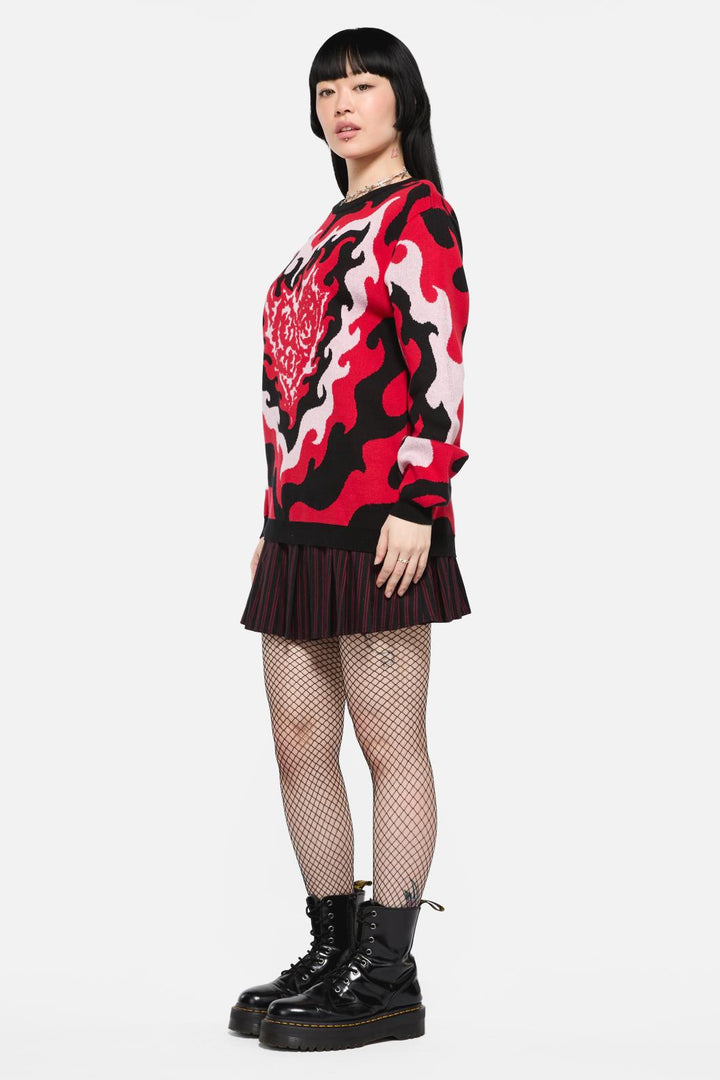 Heartbreak Knit Sweater Knit Top for Women - gallery