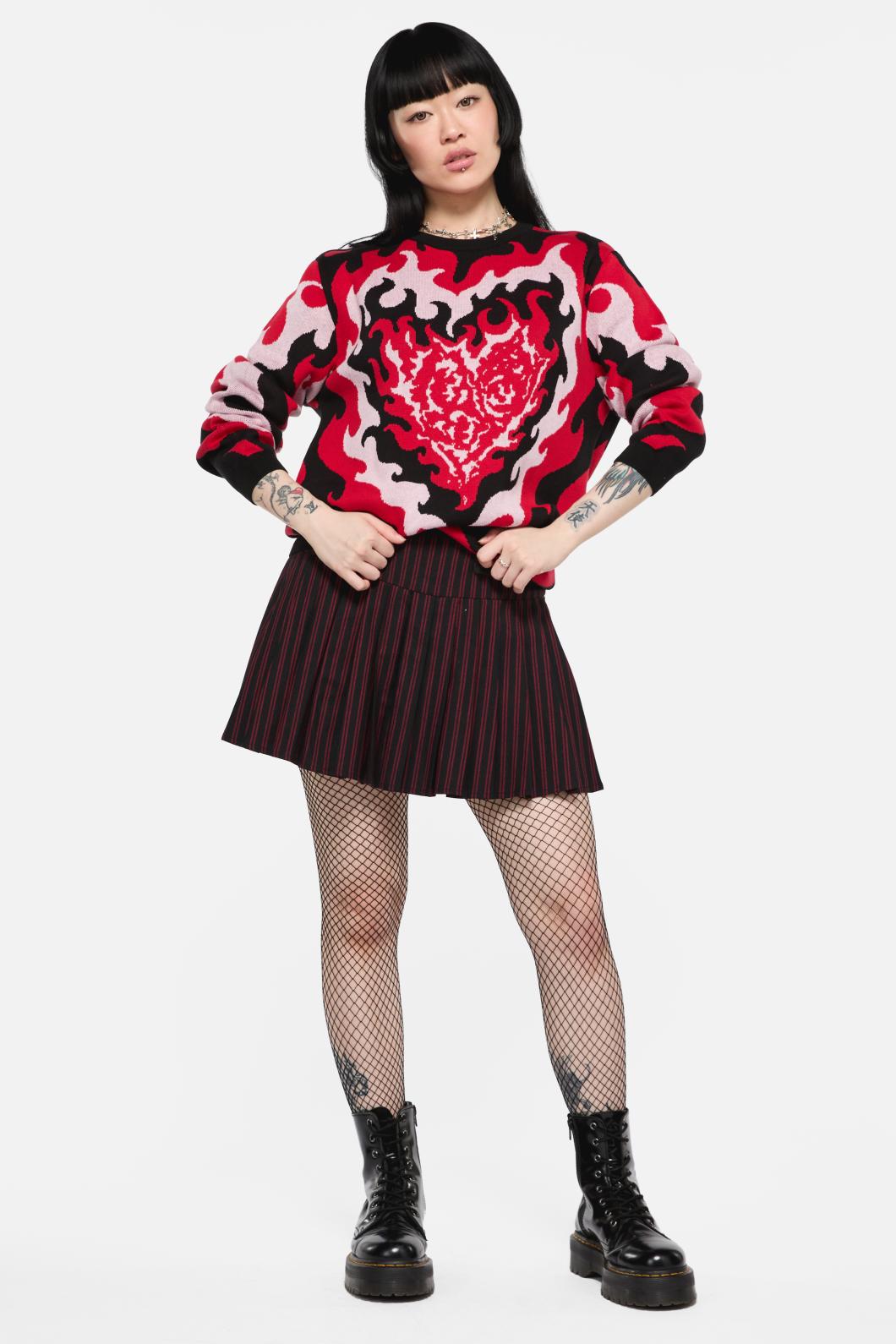 Heartbreak Knit Sweater Knit Top for Women - gallery