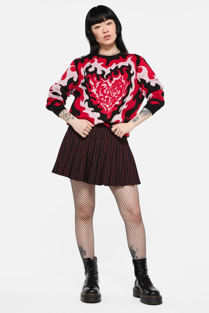 Heartbreak Knit Sweater Knit Top for Women - gallery