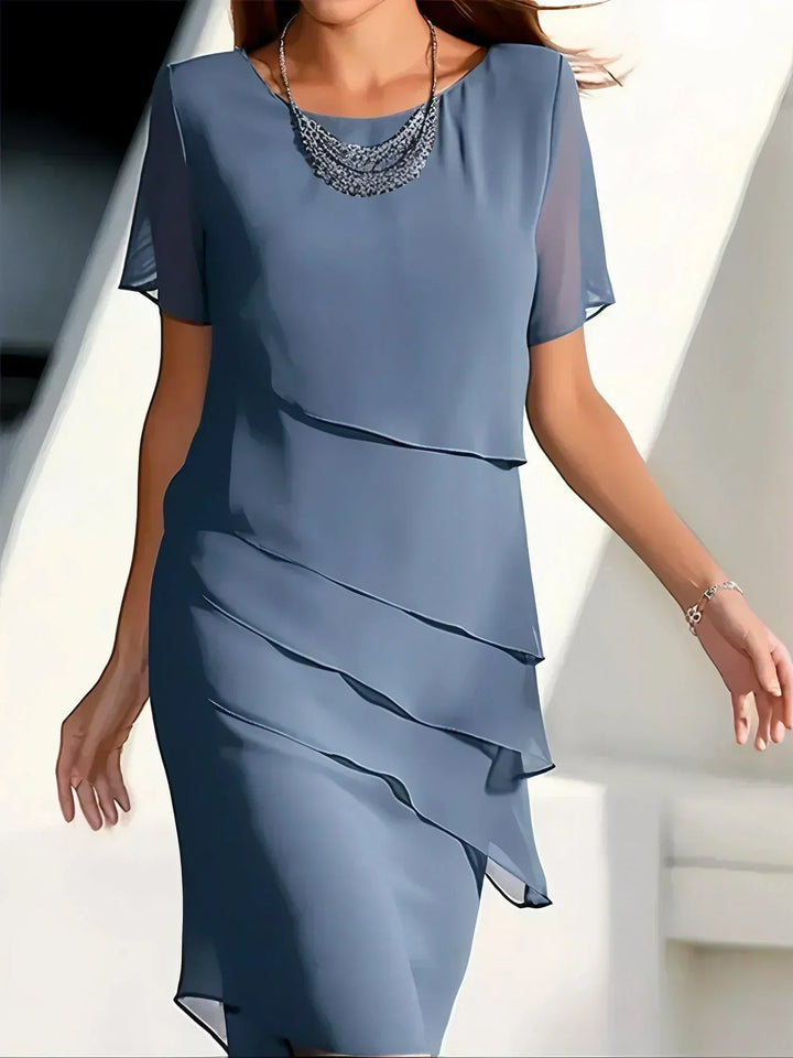 Ruffle-Detail Silhouette Dress for Women
