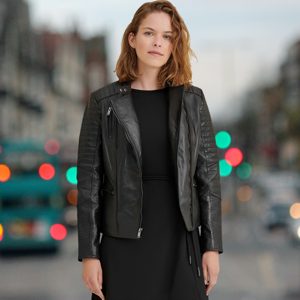 Structured Women's Jacket with Tailored Seam Detail