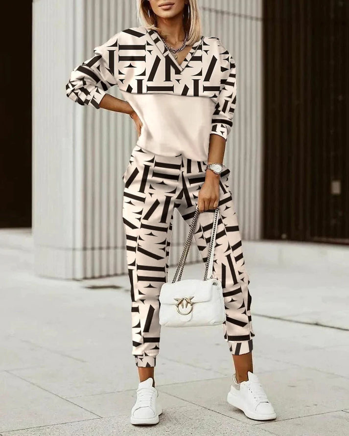 Shiny Zip-Up Tracksuit for Women - Slim Fit Active Set