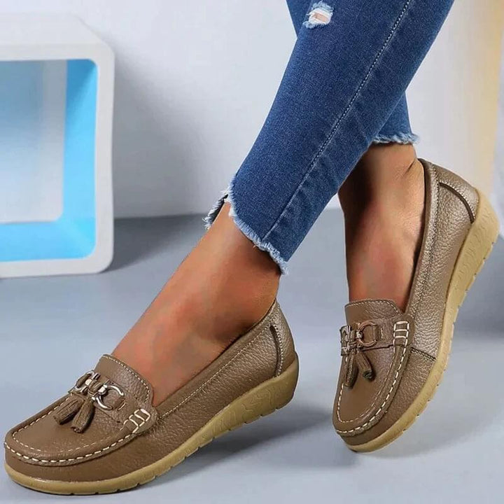 Slip-On Loafers with a Clean Flat Sole for Women