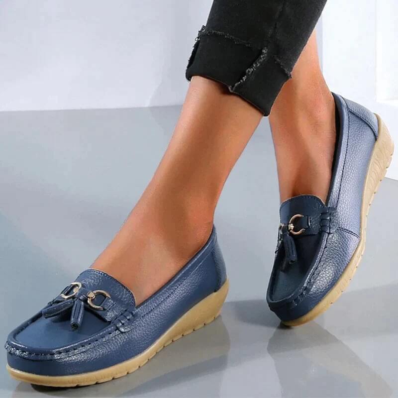 Slip-On Loafers with a Clean Flat Sole for Women
