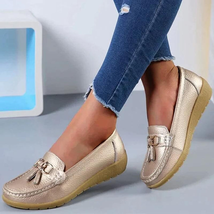 Slip-On Loafers with a Clean Flat Sole for Women