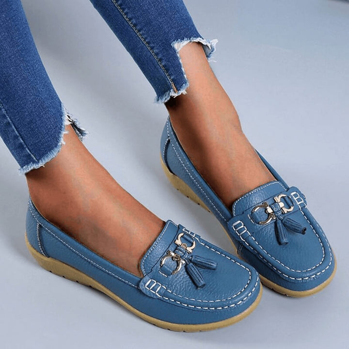 Slip-On Loafers with a Clean Flat Sole for Women