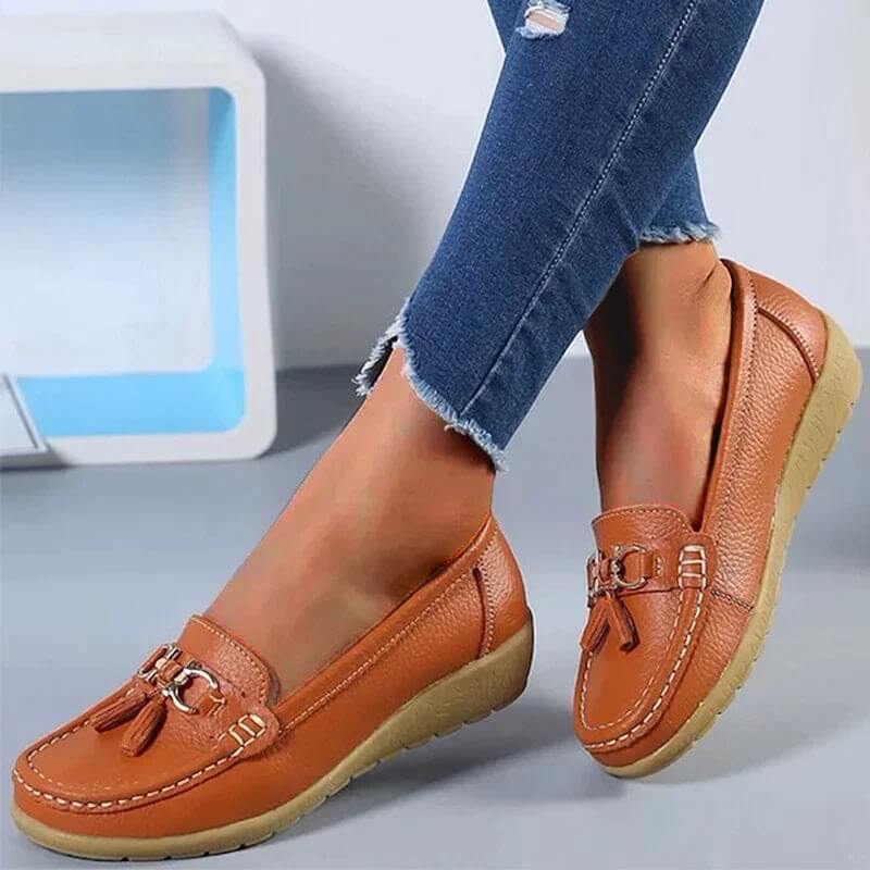 Slip-On Loafers with a Clean Flat Sole for Women
