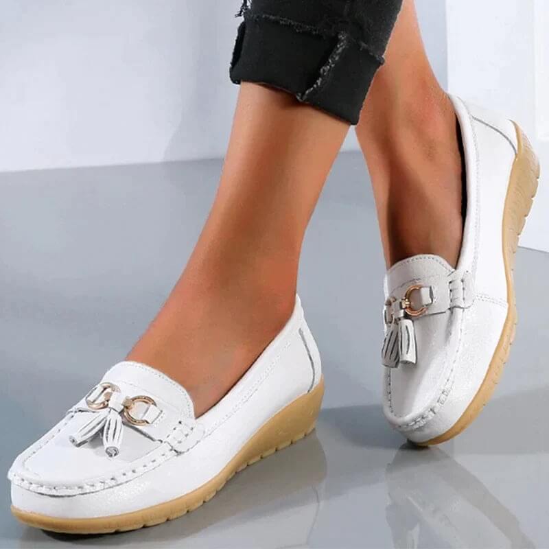 Slip-On Loafers with a Clean Flat Sole for Women