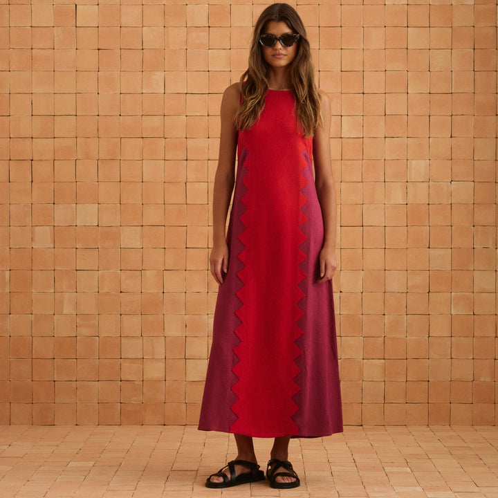 Binnie Dress In Foxglove Rosa — gallery
