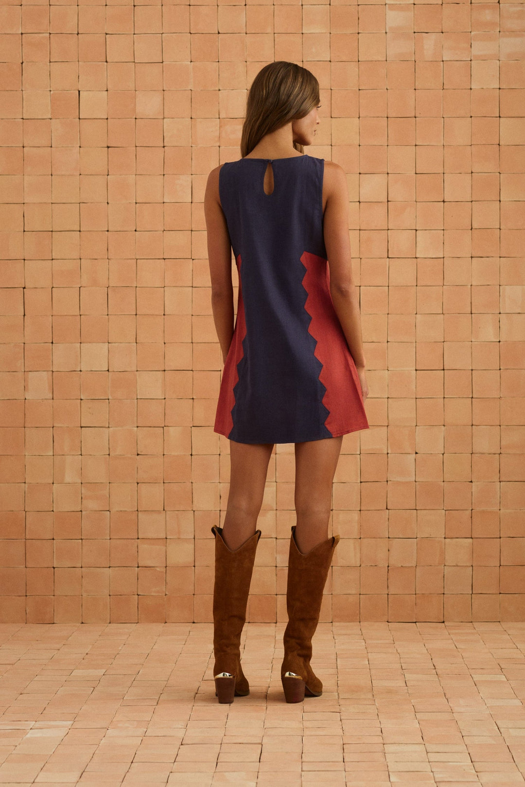 Binnie Mini Dress In Foxglove — gallery