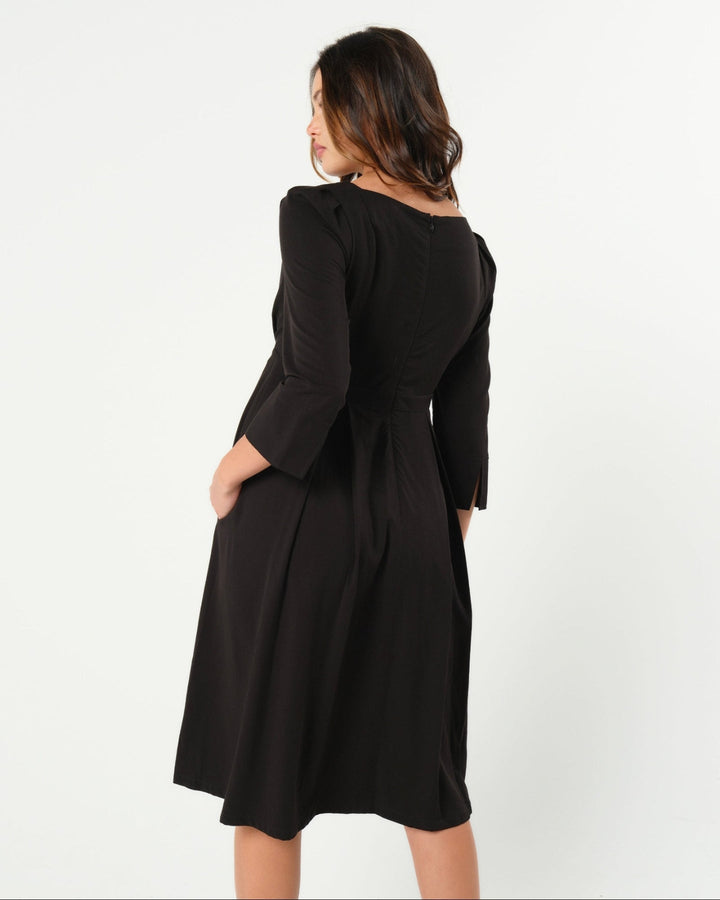 Sarah Empire Maternity & Nursing Dress in TENCEL (Regular & Petite) — gallery