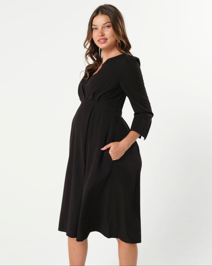 Sarah Empire Maternity & Nursing Dress in TENCEL (Regular & Petite) — gallery