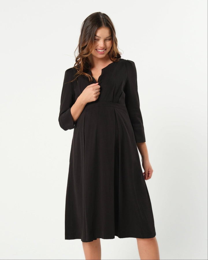 Sarah Empire Maternity & Nursing Dress in TENCEL (Regular & Petite) — gallery
