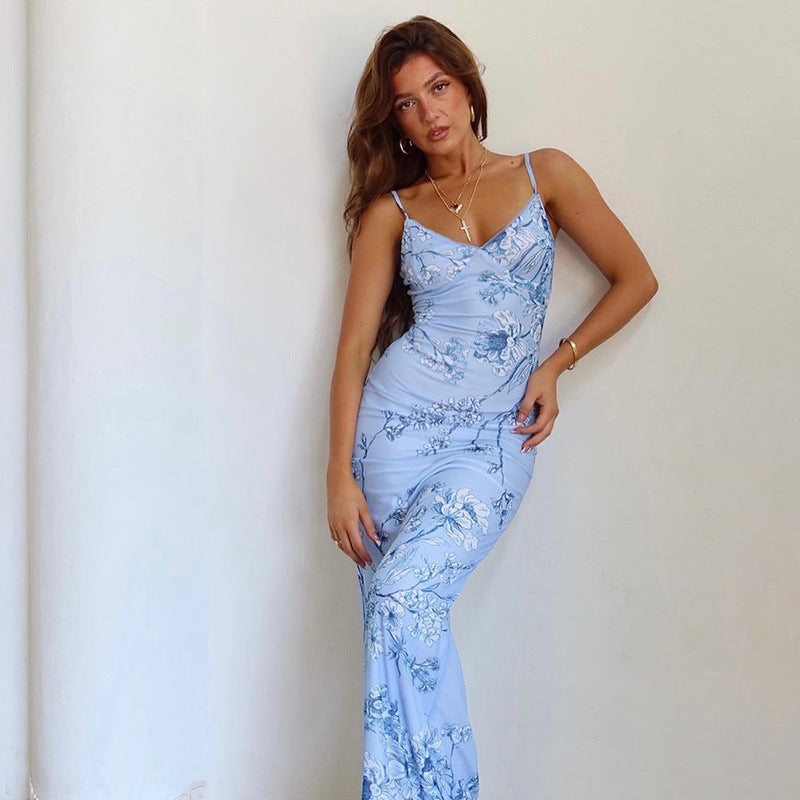 Alessa Elegant Maxi Dress for Women - Blue