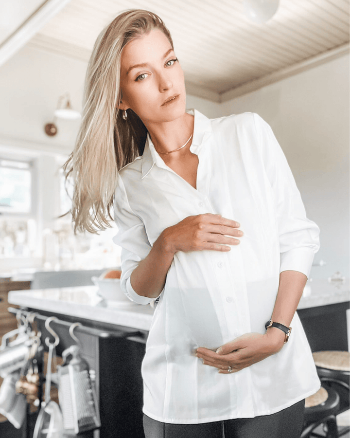 No-Gap Maternity Nursing Button Down Shirt in TENCEL (Regular & Petite) — gallery