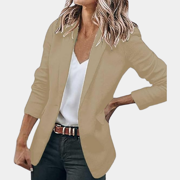 Casual Fit Blazer with Notched Lapel for Women
