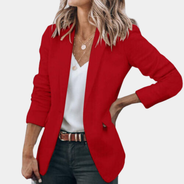 Casual Fit Blazer with Notched Lapel for Women