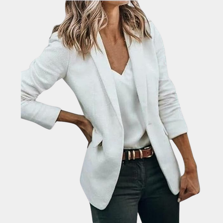 Casual Fit Blazer with Notched Lapel for Women