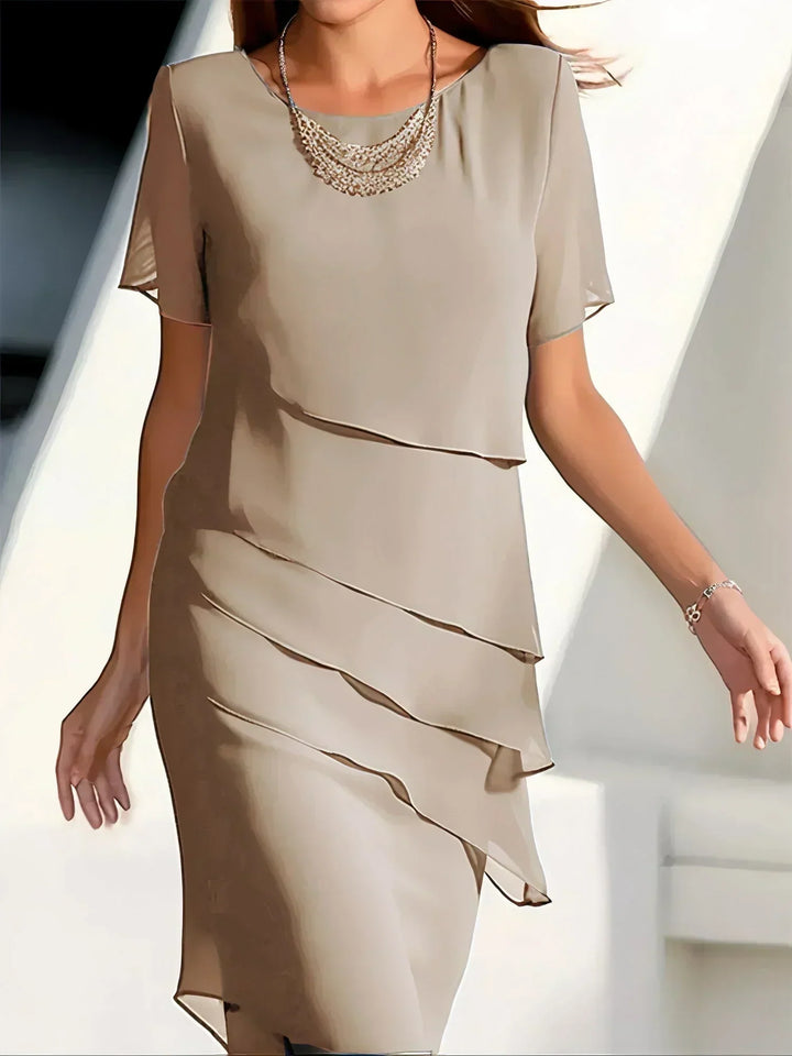 Ruffle-Detail Silhouette Dress for Women