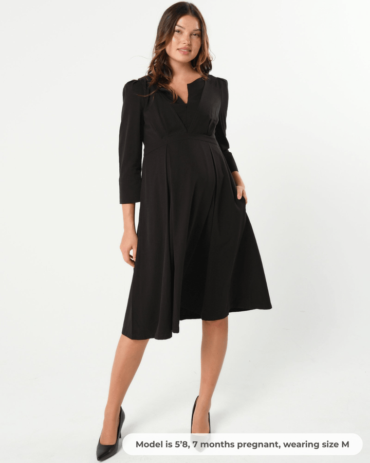 Sarah Empire Maternity & Nursing Dress in TENCEL (Regular & Petite) — gallery