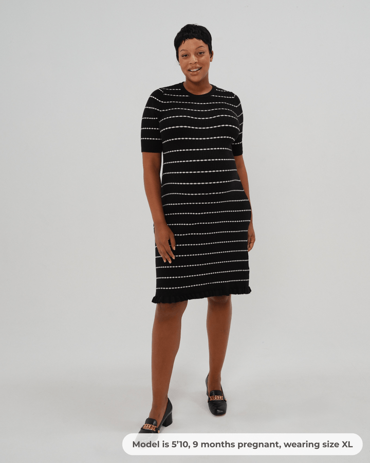 MARION ReNew - Louie Striped Knit Maternity & Nursing Dress — gallery