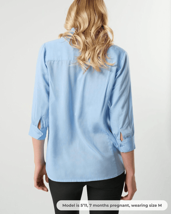 No-Gap Maternity Nursing Button Down Shirt in TENCEL (Regular & Petite) — gallery